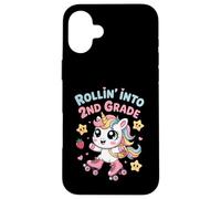 Rollin' Into 2nd Grade Unicorn Kawaii Back to School Case for iPhone 16 Plus
