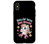 Rollin' Into 2nd Grade Unicorn Kawaii Back to School Case for iPhone X/XS