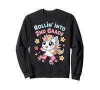 Rollin' Into 2nd Grade Unicorn Kawaii Back to School Sweatshirt
