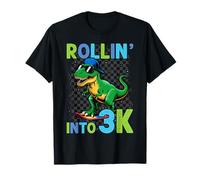 Rollin Into 3K Dinosaur Back to School Kid I’m Ready for 3 K T-Shirt