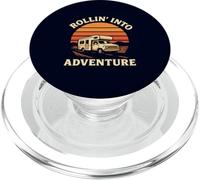 Rollin' Into Adventure Camper Motorhome Road Trip Camping PopSockets PopGrip for MagSafe
