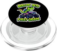 Rollin' Into First Grade 1st Grader T-Rex Monster Truck PopSockets PopGrip for MagSafe