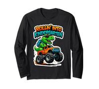 Rollin' Into Kindergarten T-Rex Monster Truck Back to School Long Sleeve T-Shirt