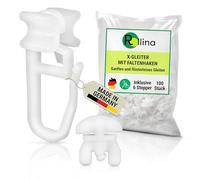Rollina X-gliders (100 pieces) - Curtain Hooks for 6 mm Rails - White Plastic