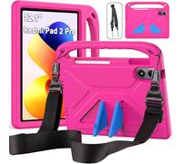 RollinCase Case for Redmi Pad 2 Pro 12.1 Inch 2025, Lightweight Shockproof Cover for Children with Kickstand and Shoulder Straps for Xiaomi Redmi Pad 2 Pro 12.1", Magenta