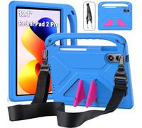 RollinCase Case for Redmi Pad 2 Pro 12.1 Inch 2025, Lightweight Shockproof Cover for Children with Kickstand and Shoulder Straps for Xiaomi Redmi Pad 2 Pro 12.1", Blue