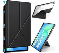 RollinCase Case for Samsung Galaxy S10 Lite/Tab S9 FE 10.9 inch/ S9 2023 11 inch with Pen Slot, Triangular Support Design Foldable Case [Auto Sleep/Wake], Black