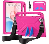 RollinCase Kids Case for Honor Pad 10 Tablet 12.1 Inch 2025, Eva Lightweight Shockproof Protective Case with Children's Handle and Shoulder Strap, Magenta