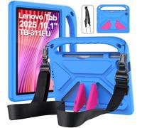 RollinCase Kids Case for Lenovo Tab Tablet 2025 10.1 Inch (TB311FU), Eva Lightweight Shockproof Protective Case with Children's Handle and Shoulder Strap, Blue