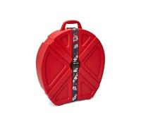 Rolling 24in Cymbal Vault. Hard case with 6 Padded Dividers. up to 12 Cymbal Holding Capacity (Red, 24 in)