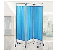 Rolling 3 Panel Medical Privacy Screen On Wheels Adult Foldable Room Divider For Clinic/Ward/Exam Room Space Saving
