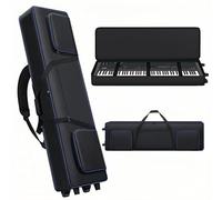 Rolling 88 Key Keyboard Case with Wheels (53.5“x13.8”x6.8“),Piano Bag with Handles & Shoulder Straps,Compatible with Yamaha P125 and Most 88 Key Keyboard Piano Gig-Case|Portable Piano Keyboard Cover,
