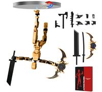 Rolling Art Magnetic Action Figure Set, (Assembly Completed) Model 13 Action Figure Multi-Jointed Movable,Gift Box Packaging, a Great for Loved Ones and Friends. (Magnetic Gold)