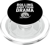 Rolling Away From Drama Funny Pangolin Pun Sarcasm PopSockets PopGrip for MagSafe