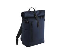 BagBase Everyday Carry 25 Litre Roll Top Backpack - Navy, Laptop Rucksack with 16” Padded Compartment, Recycled Polyester, Compression Straps & Adjustable Fit, Made for Personalisation