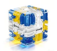 Rolling Ball Maze Cube,Large Labyrinth 3D Maze Puzzle Cube,Logical Challenge 3x3 Maze Puzzle Toy for Stress Relief & Logic Development,Educational Focus Game Gift for Home Family Gatherings (A)