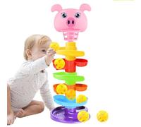 Rolling Ball Tower Rotating Track Rolling Ball Toy | Cute 6 Layer Stacking Tower Toy with Rolling Balls - Preschool Learning Games, Edu Supplies