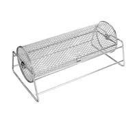 Rolling BBQ Basket, Rolling Grill Basket, Stainless Steel Grill Basket for Outdoor Barbecue - Vegetable Basket for Rolling BBQ, for Shrimp, Vegetables, Fries,