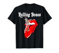 Rolling Bones Skeleton Playing Guitar Classic Rock Fan T-Shirt