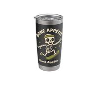 Rolling Bones Skeleton Skateboard Art Stainless Steel Insulated Tumbler