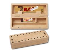 Rolling Box Kit With Stash Box RAW Classic King Size Rolling Papers & Tips | Mini Tobacco Rolling Kit Stash Storage Box Gift For Him Compact & Portable Magnetic Closure With Rolling Papers & Tips