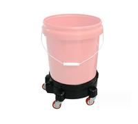 Rolling Bucket Dolly with 5 Swivel Caster 29x16cm | Easy Push Water Bucket Creeper 360 Degree Turning Bucket Trolley for Car Wash System Detailing