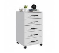 Rolling cabinet, filing cabinet, under-desk storage, desk trolley, 5 drawers