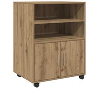Rolling Cabinet Mobile Filing Cabinet Storage Cabinet Engineered Wood vidaXL