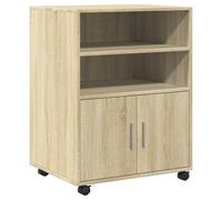 Rolling Cabinet Mobile Filing Cabinet Storage Cabinet Engineered Wood vidaXL