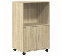 Rolling Cabinet Mobile Filing Cabinet Storage Cabinet Engineered Wood vidaXL