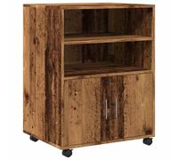 Rolling Cabinet Mobile Filing Cabinet Storage Cabinet Engineered Wood vidaXL