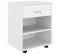 Rolling Cabinet Office Side Table Hall Drawer Cabinet Engineered Wood vidaXL
