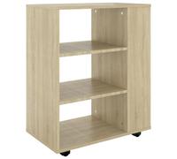 Rolling Cabinet Office Side Table Hall Drawer Cabinet Engineered Wood vidaXL