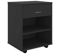 Rolling Cabinet Office Side Table Hall Drawer Cabinet Engineered Wood vidaXL
