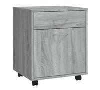 Rolling Cabinet Office Side Table Hall Drawer Cabinet Engineered Wood vidaXL