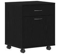 Rolling Cabinet Office Side Table Hall Drawer Cabinet Engineered Wood vidaXL