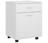 Rolling Cabinet Office Side Table Hall Drawer Cabinet Engineered Wood vidaXL
