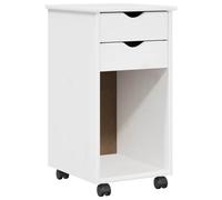 Rolling Cabinet Solid Pine Wood Storage Cabinets Roller Home Chest vidaXL