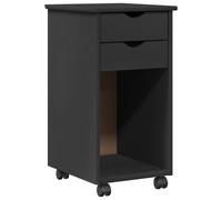Rolling Cabinet Solid Pine Wood Storage Cabinets Roller Home Chest vidaXL