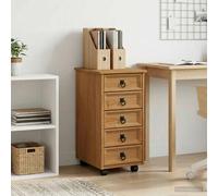 Rolling Cabinet with Drawers CORONA Filing Storage Indoor Home Document vidaXL