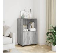 Rolling Cabinet with Doors Mobile Filing Storage Cabinet Engineered Wood vidaXL