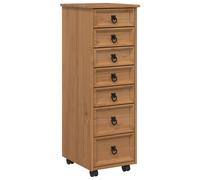 Rolling Cabinet with Drawers CORONA colour Storage Solution Filing Unit vidaXL