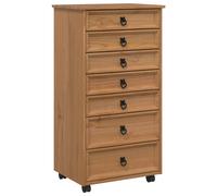 Rolling Cabinet with Drawers CORONA colour Storage Solution Filing Unit vidaXL