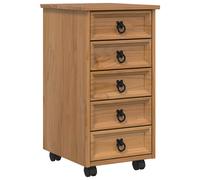 Rolling Cabinet with Drawers CORONA Filing Storage Indoor Home Document vidaXL