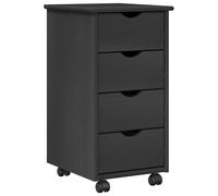 Rolling Cabinet with Wheel Solid Pine Wood Storage Minimalist Furniture vidaXL