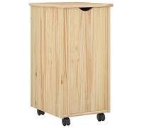 Rolling Cabinet with Wheel Solid Pine Wood Storage Solution Mobile Home vidaXL