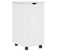 Rolling Cabinet with Wheel Solid Pine Wood Storage Solution Mobile Home vidaXL
