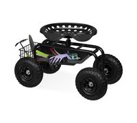 Rolling Cart Mobile Gardening Seat Trolley Storage Space Tools Ergonomic Comfort