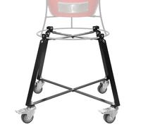 Rolling Cart with Wheels for Kamado Joe JR with Cast Iron Stand, Grill Stand for Kamado Joe Jr Accessories, Rolling Outdoor Cart for Kamado Joe Junior Grill Stand（Match Jr's Original Cast Iron Stand）