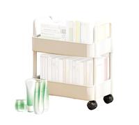Rolling Carts With Wheels - 43.5x25x37cm Tier Metal Narrow Rolling Cart, Utility Cart | Multi-Tier Mobile Shelving On Wheels | Multifunctional Storage Carts On Wheel Detachable For Narrow Places